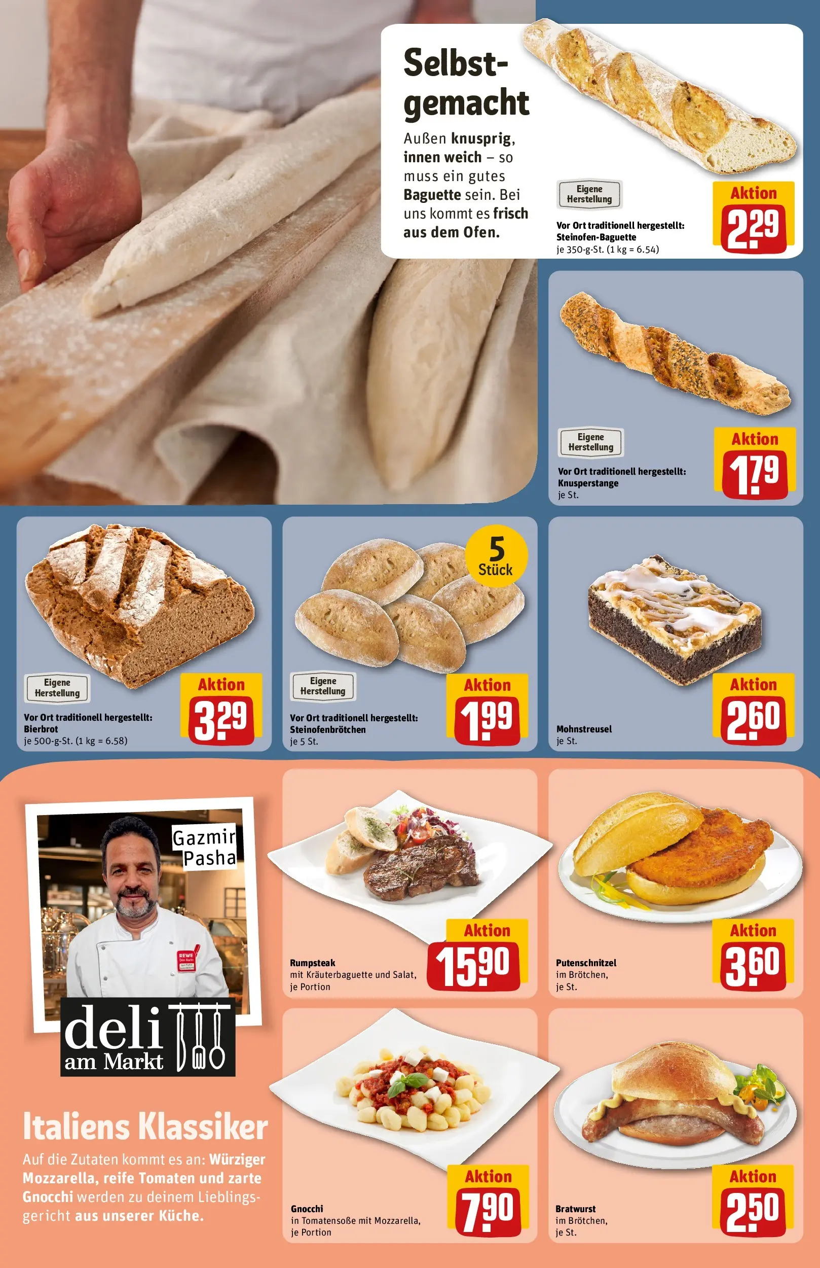 REWE Prospekt ab 14.06.2026 zum Blättern » Angebote | Seite: 15 | Produkte: Rumpsteak, Bratwurst, Tomaten, Schnitzel