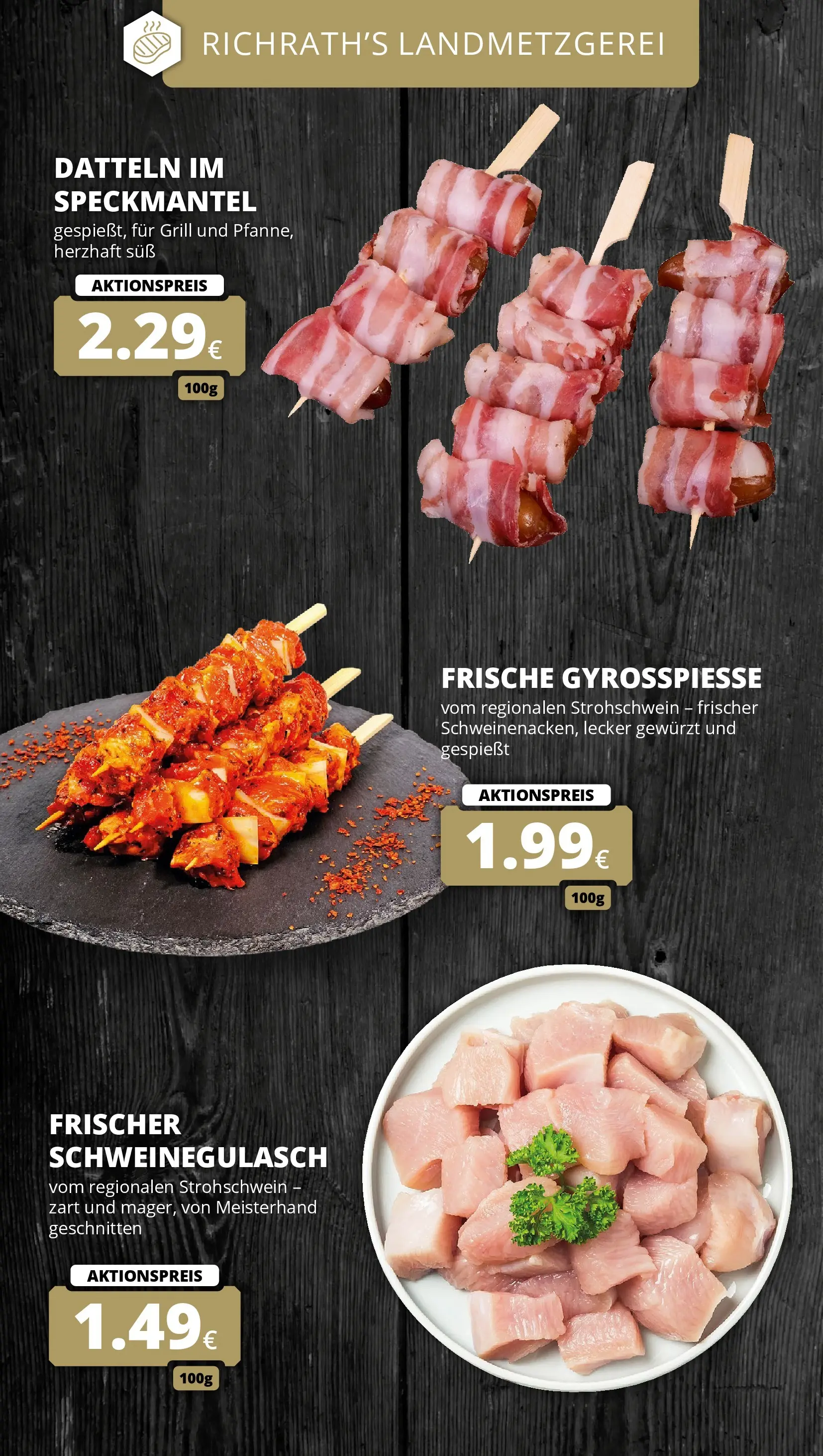 REWE Prospekt ab 14.06.2026 zum Blättern » Angebote | Seite: 11 | Produkte: Schweinegulasch, Grill, Spieße, Gyros