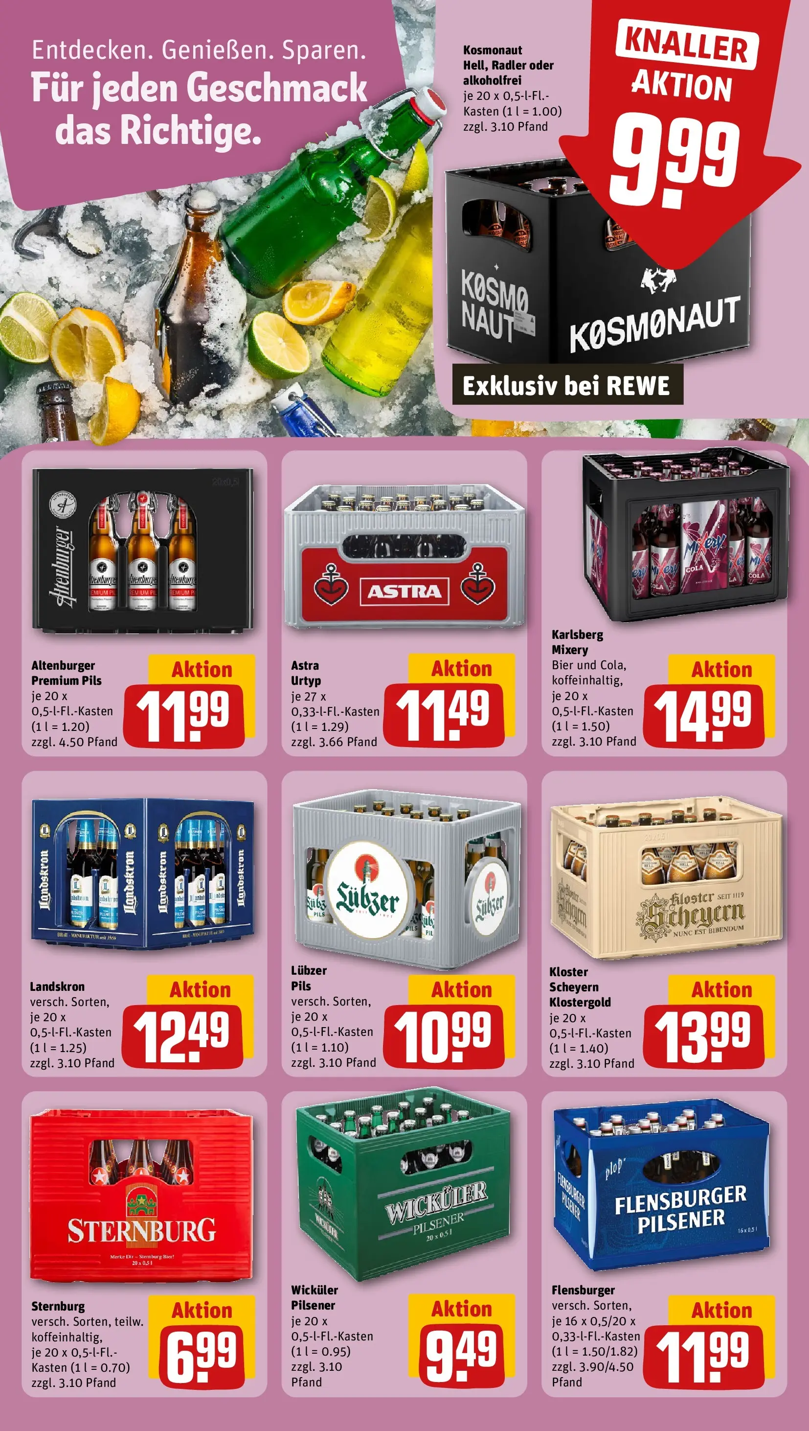 REWE Prospekt ab 14.06.2026 zum Blättern » Angebote | Seite: 25 | Produkte: Pils, Astra, Flensburger, Radler