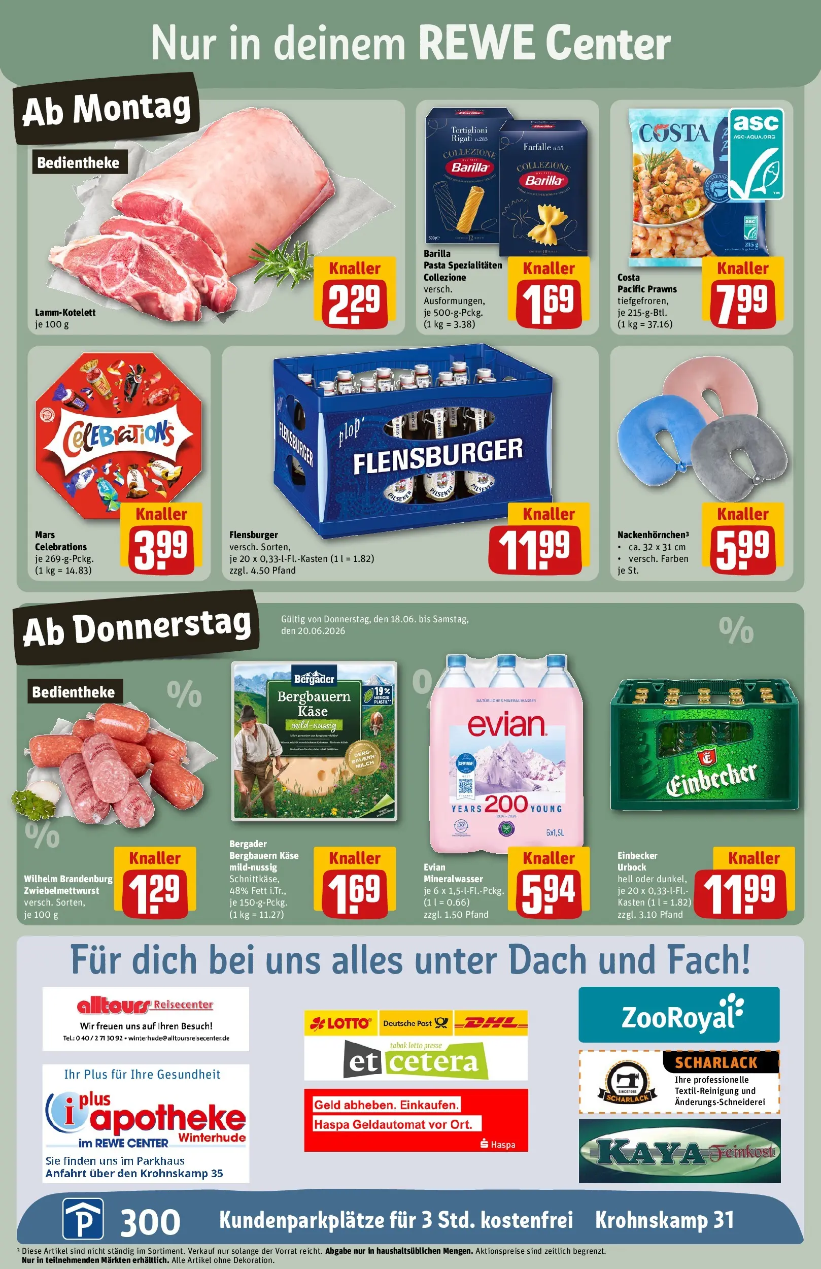 REWE Prospekt ab 14.06.2026 zum Blättern » Angebote | Seite: 3 | Produkte: Mineralwasser, Celebrations, Mars, Flensburger
