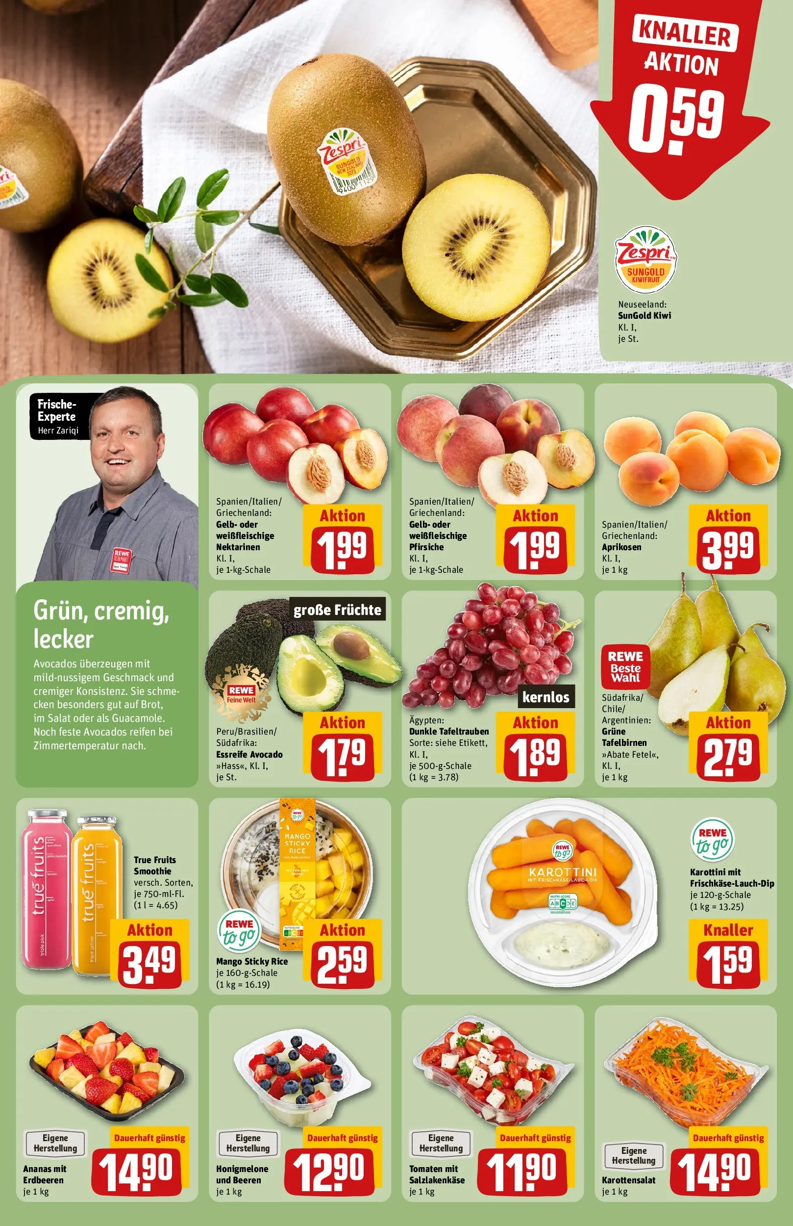 REWE Prospekt ab 14.06.2026 zum Blättern » Angebote | Seite: 8 | Produkte: Ananas, Tomaten, Mango, Erdbeeren