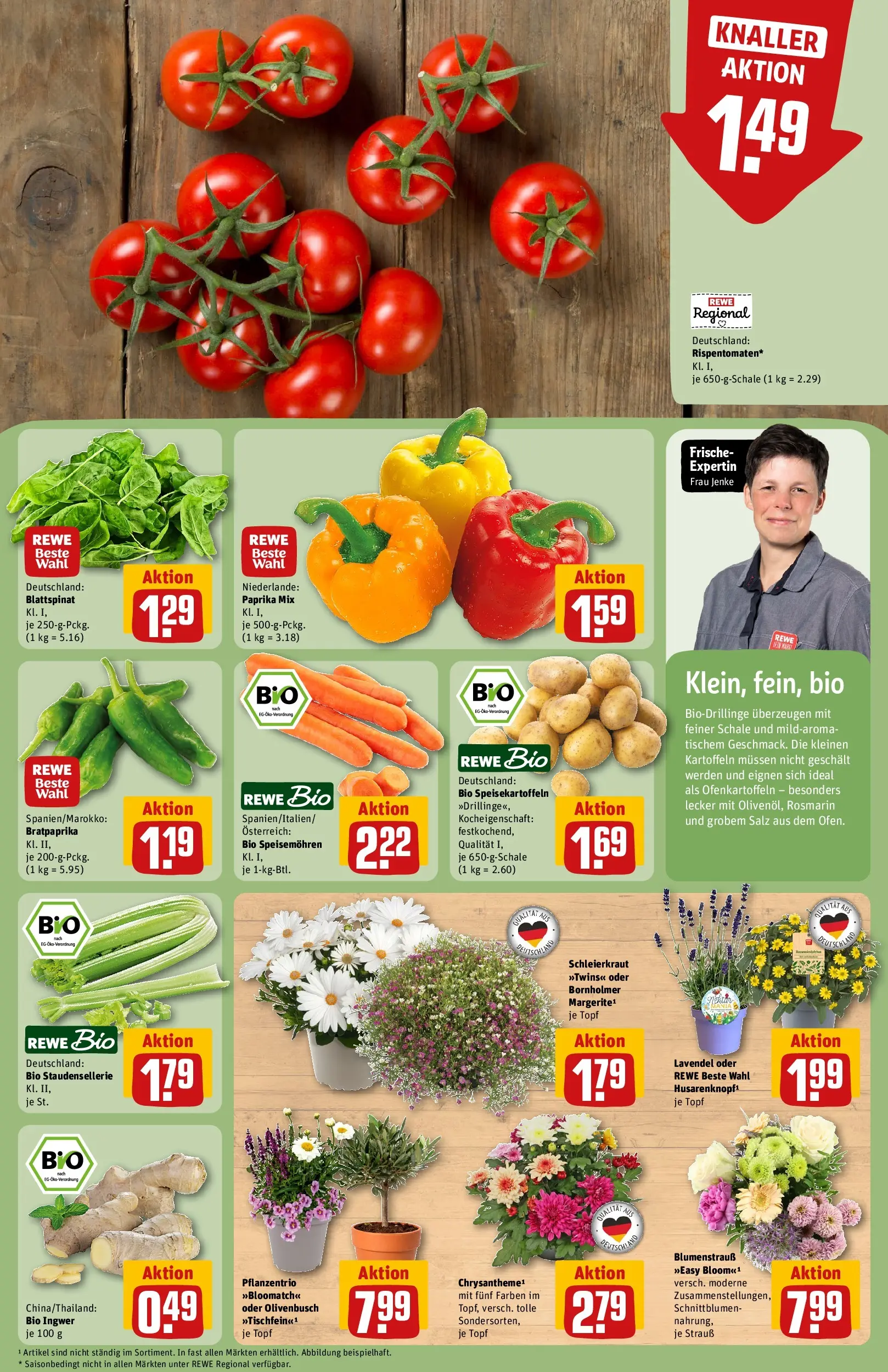 REWE Prospekt ab 14.06.2026 zum Blättern » Angebote | Seite: 9 | Produkte: Kartoffeln, Paprika, Salz, Lavendel