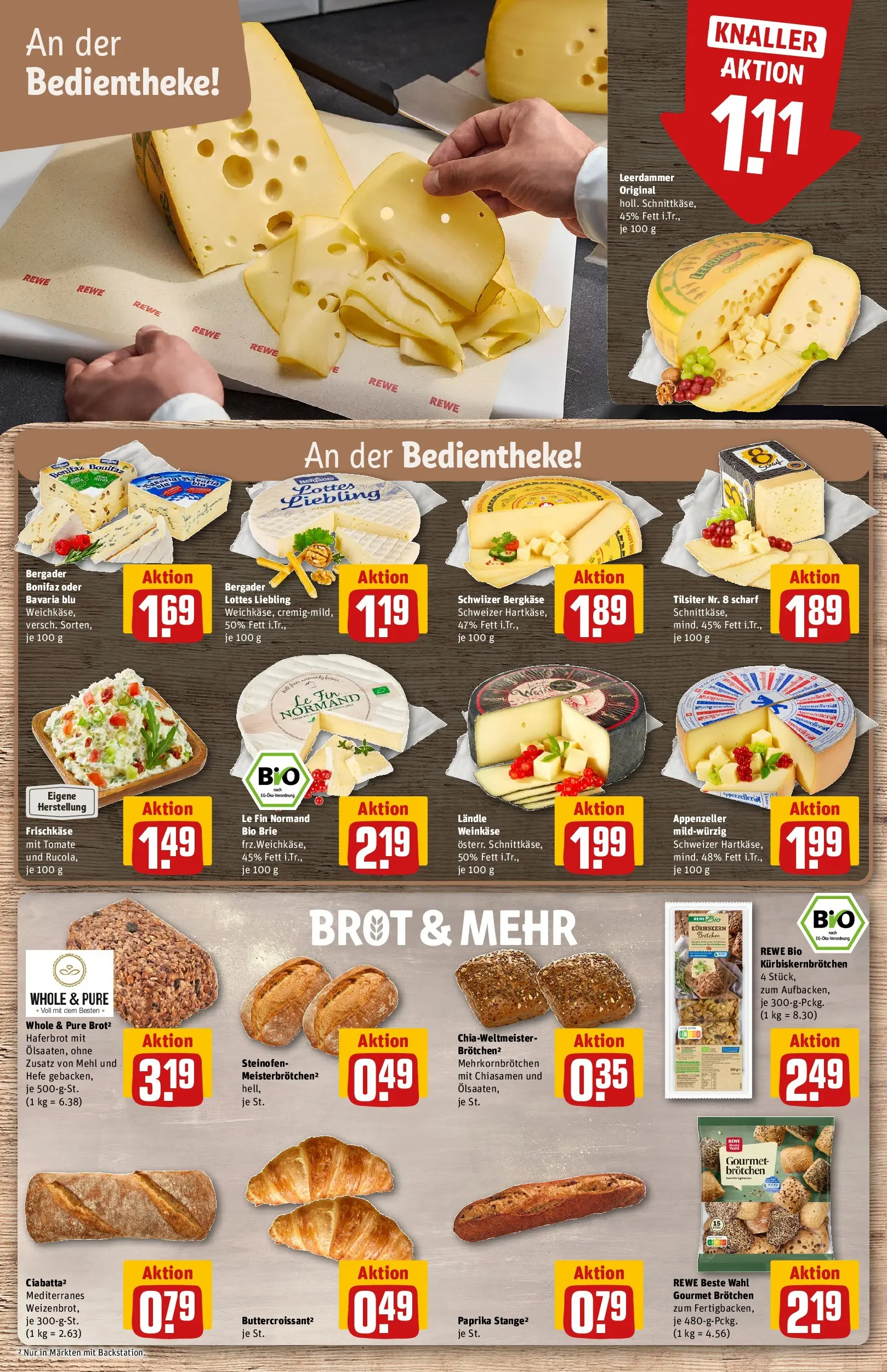 REWE Prospekt ab 14.06.2026 zum Blättern » Angebote | Seite: 13 | Produkte: Mehl, Leerdammer, Croissant, Kürbis