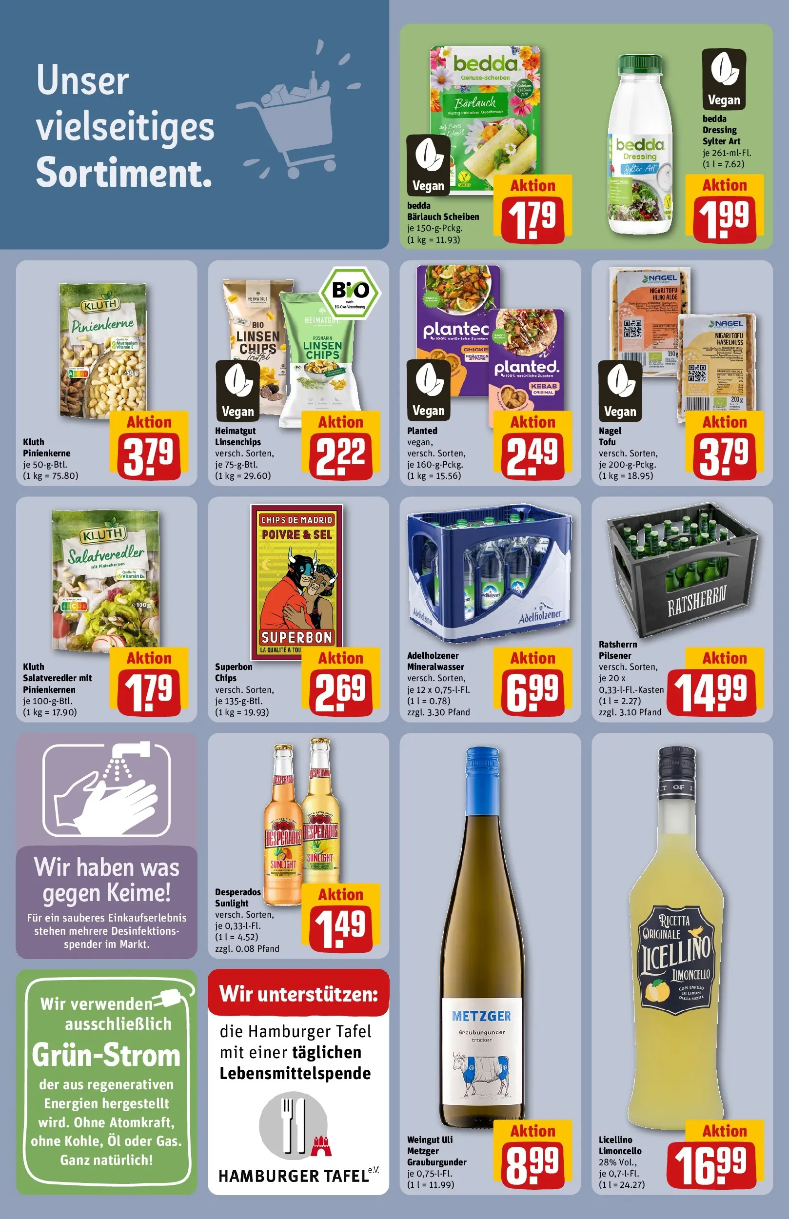REWE Prospekt ab 14.06.2026 zum Blättern » Angebote | Seite: 32 | Produkte: Adelholzener, Dressing, Limoncello, Desperados