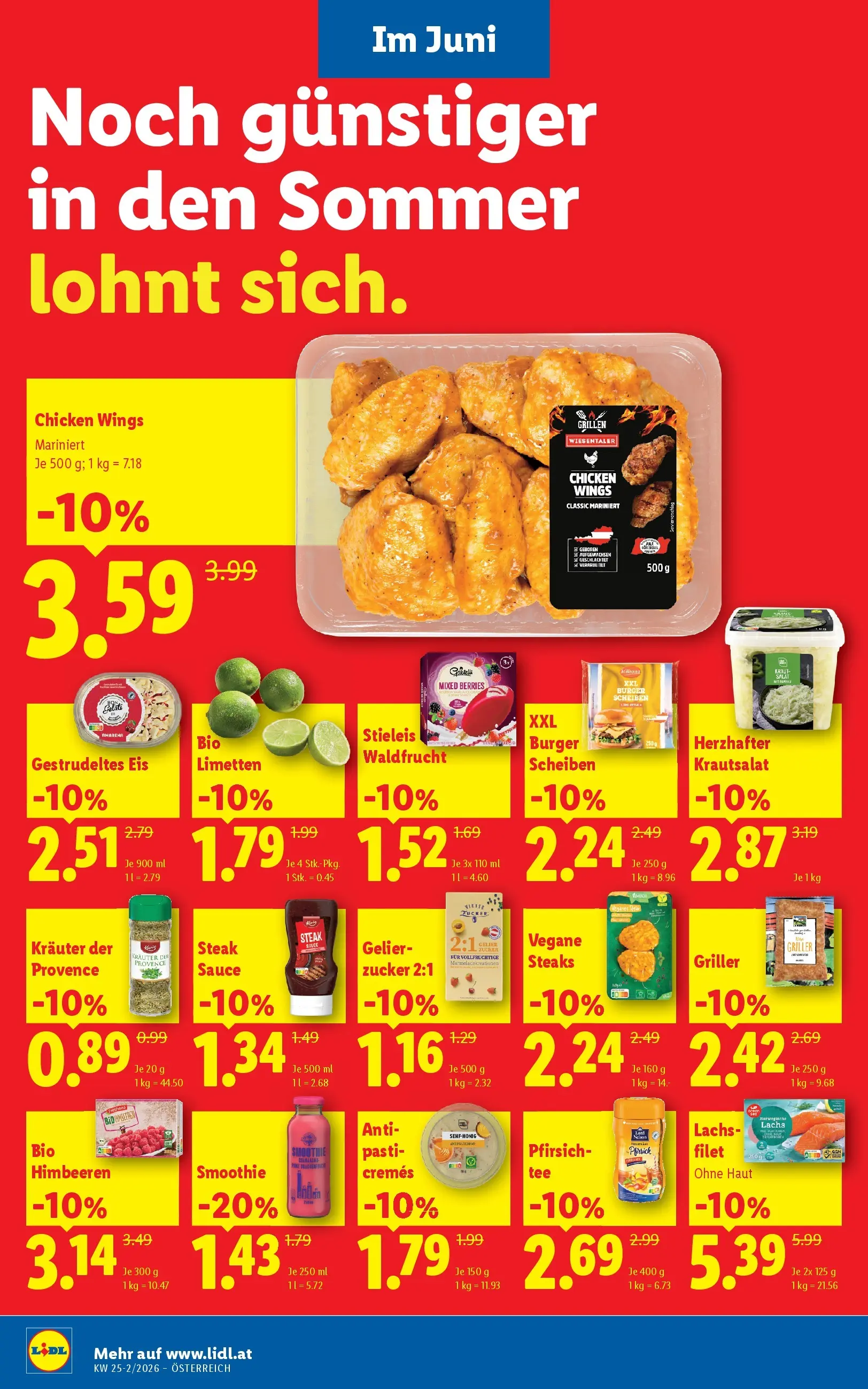 Lidl - Lidl ab 17.06.2026 - Angebote ab donnerstag | Seite: 2 | Produkte: Eis, Zucker, Pfirsich