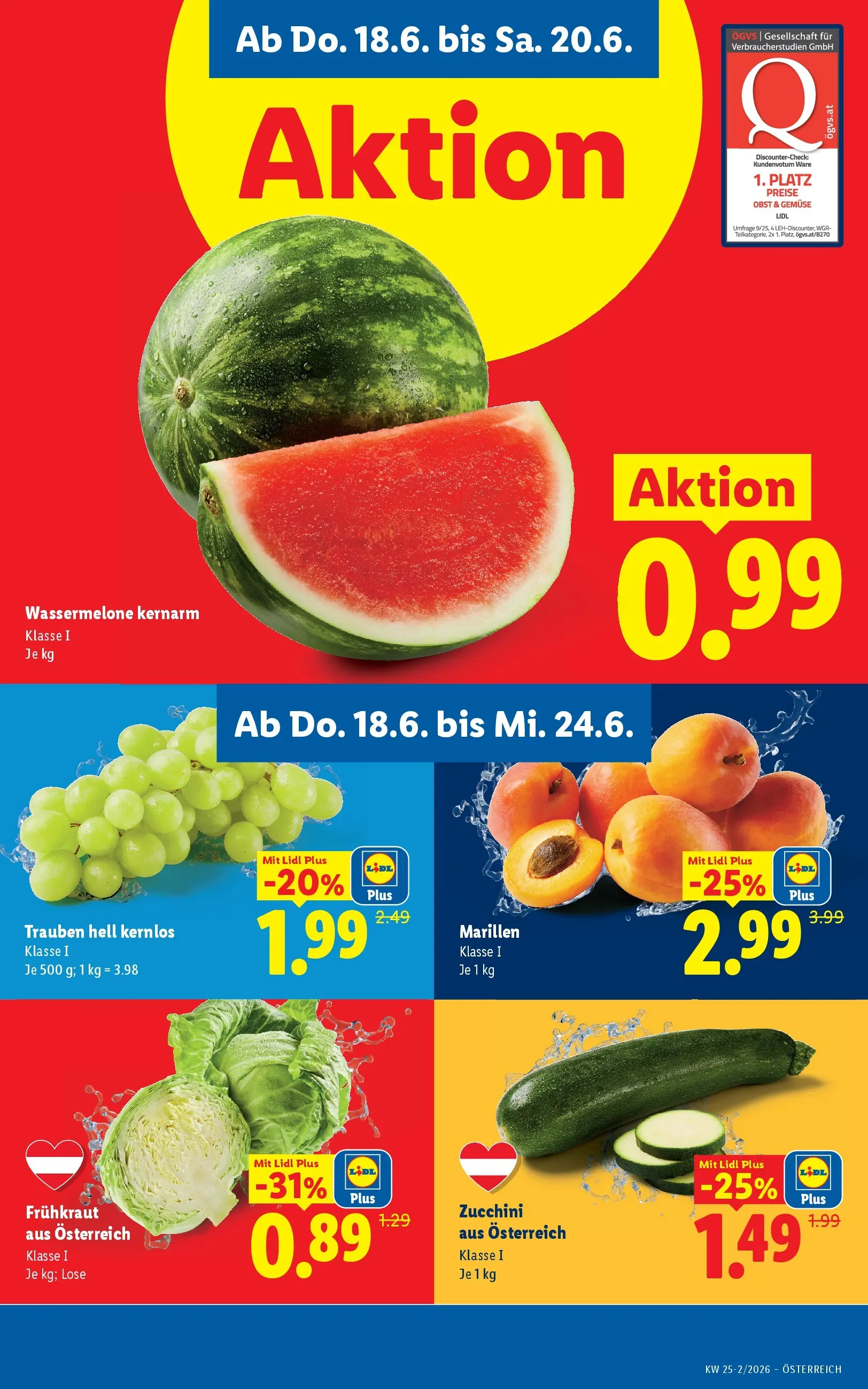 Lidl - Lidl ab 17.06.2026 - Angebote ab donnerstag | Seite: 7 | Produkte: Gemüse, Obst, Wassermelone