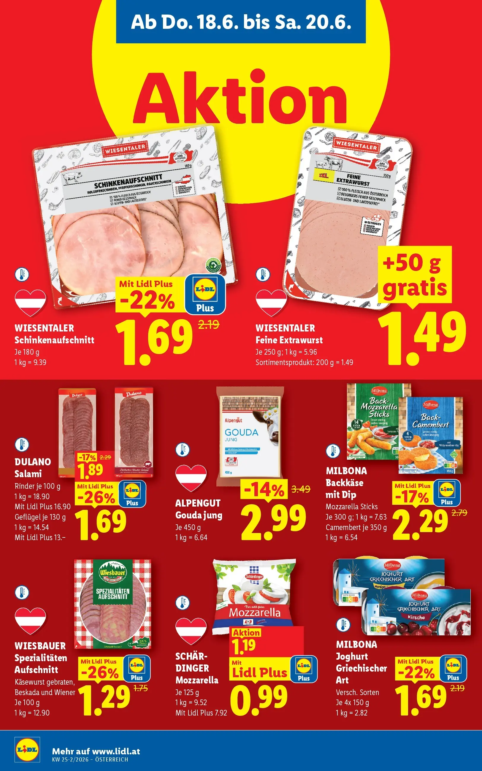 Lidl - Lidl ab 17.06.2026 - Angebote ab donnerstag | Seite: 14 | Produkte: Joghurt, Salami