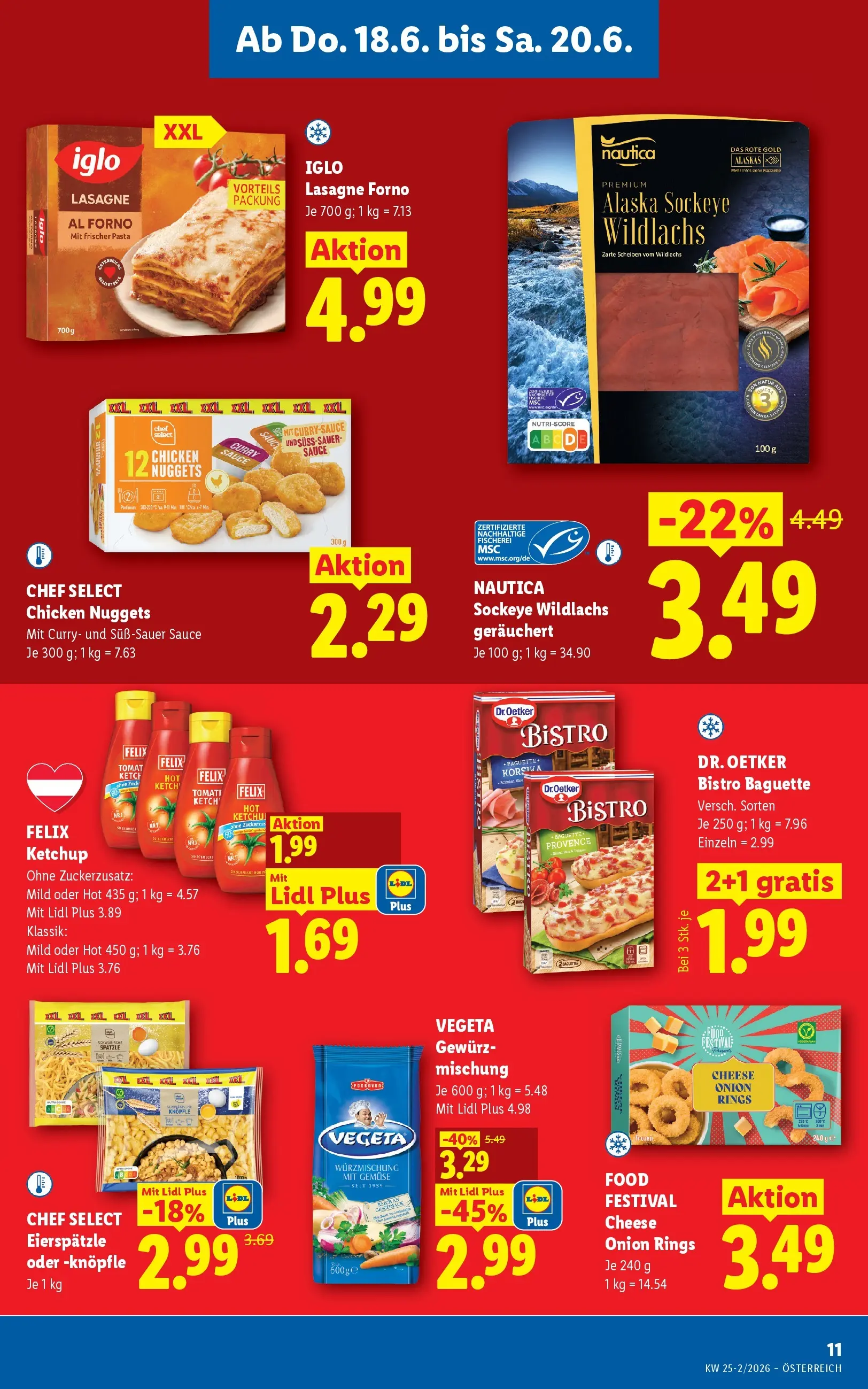 Lidl - Lidl ab 17.06.2026 - Angebote ab donnerstag | Seite: 15 | Produkte: Pasta, Ketchup, Gemüse, Jääkaappipakastin