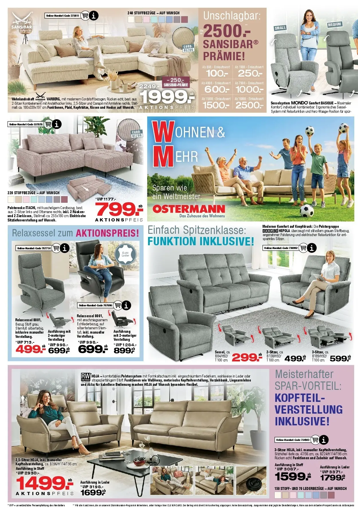 Ostermann Neue Möbel wirken Wunder (ab 20.06.2026) zum Blättern | Seite: 2 | Produkte: Hocker, Relaxsessel, Kissen, Sessel