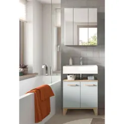 Badezimmer Star Hellgr&uuml;n/Eiche Dekor B: 60cm