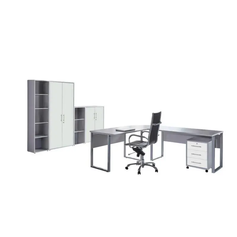 B&uuml;ro Office Edition Grau/Wei&szlig;
