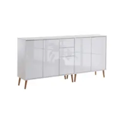 SIDEBOARD Mailand Wei&szlig;/Wei&szlig; HG B:184,5cm