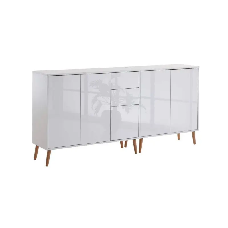 SIDEBOARD Mailand Wei&szlig;/Wei&szlig; HG B:184,5cm