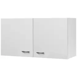 K&uuml;chenoberschrank Wito 100 cm Wei&szlig; 2 Dreht&uuml;ren