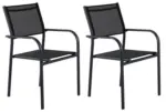 m&ouml;max Dornbirn - Ihr Trendm&ouml;belhaus in Dornbirn Stapelsessel 2er-Set Santorini ca. 56x90x55 cm Schwarz