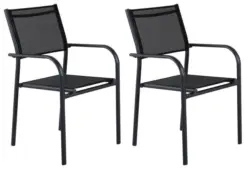 Stapelsessel 2er-Set Santorini ca. 56x90x55 cm Schwarz