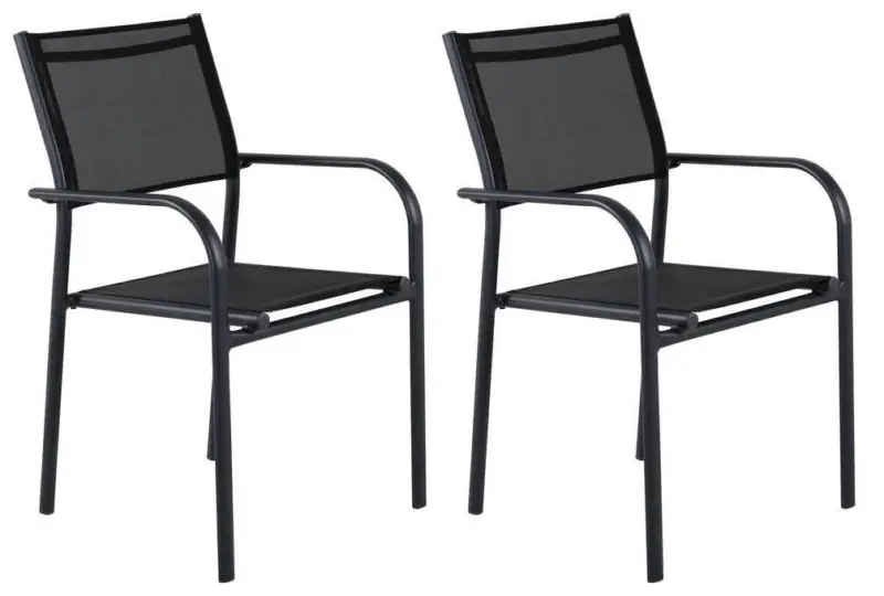 Stapelsessel 2er-Set Santorini ca. 56x90x55 cm Schwarz