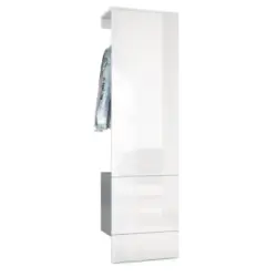 Garderobe Carlton Paneel in Wei&szlig; Hochglanz