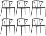 m&ouml;max Dornbirn - Ihr Trendm&ouml;belhaus in Dornbirn Gartenstuhl 6er-Set Stina ca. 47x79,5x49 cm Schwarz