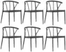 Gartenstuhl 6er-Set Stina ca. 47x79,5x49 cm Schwarz