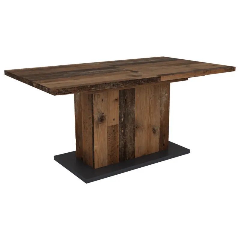 Esstisch 160/90/75 cm Nachbildung Holzwerkstoff in verschiedenen Holzdekoren erh&auml;ltlich, schnell aufzubauende und stabile Arbeitsfl&auml;che rechteckig Anthrazit, Alteiche