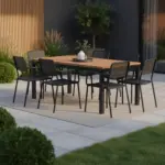 M&ouml;belix Gartentisch Robinienholz /Metall L 160 cm
