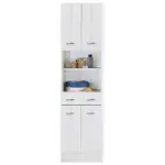 M&ouml;belix Hochschrank m. Lade Rallye 50cm, Wei&szlig; Dekor