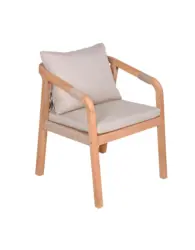 Gartensessel Holz Bogota ca. 59x75x64 cm Beige