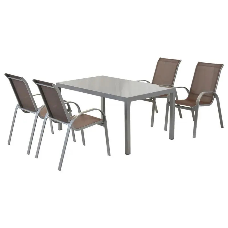 Gartenm&ouml;bel Set 5--Teilig. Amalfi aus Aluminium