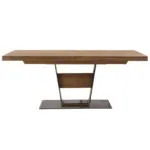 XXXLutz Lauterach - Ihr M&ouml;belhaus bei Bregenz Esstisch 160/95/76 cm Echtholz Holz, Metall ausziehbar rechteckig Anthrazit, Eichefarben