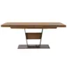 Esstisch 160/95/76 cm Echtholz Holz, Metall ausziehbar rechteckig Anthrazit, Eichefarben