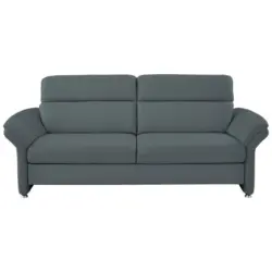 3-Sitzer-Sofa in Echtleder Blau, Grau