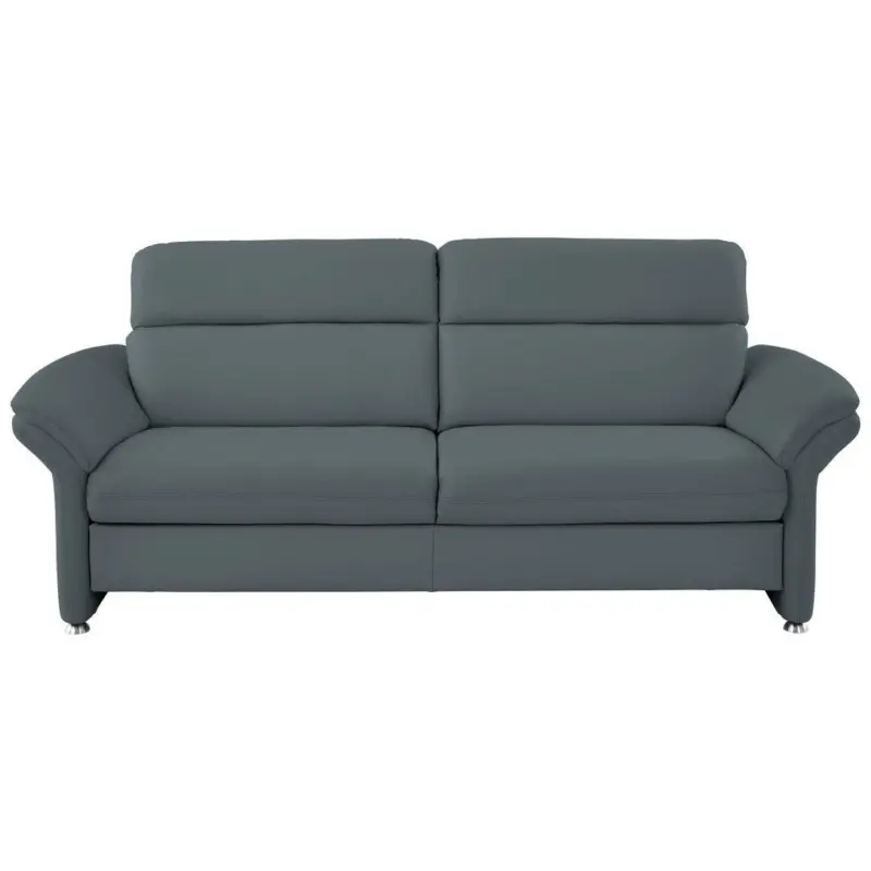 3-Sitzer-Sofa in Echtleder Blau, Grau
