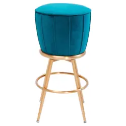 Barhocker in Goldfarben, Petrol