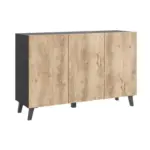 M&ouml;belix Sideboard Phuket 120 Anthrazit, Kastanie B: 120 cm