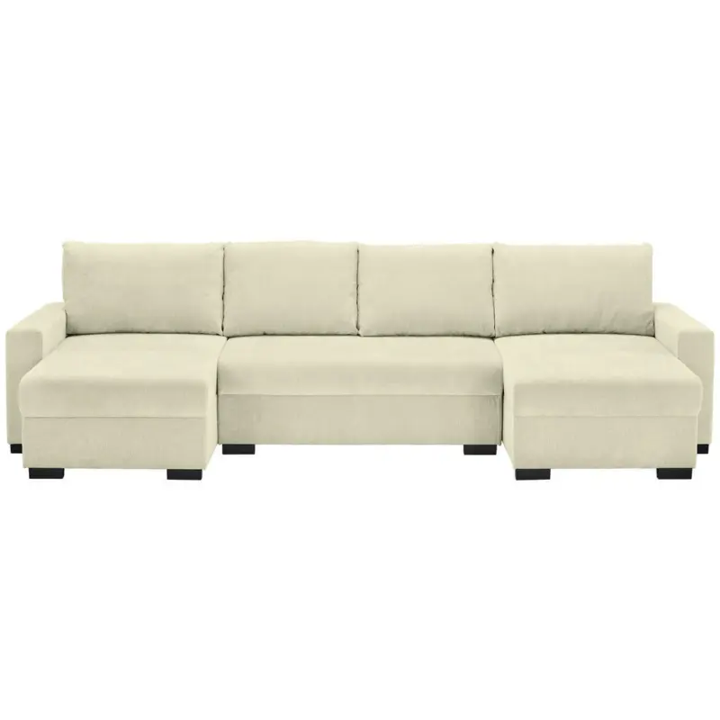 Wohnlandschaft in Chenille Creme