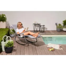 Schaukelliege Metall/Kunststoff/Textil