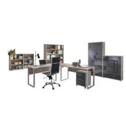 B&uuml;ro Office Edition Eiche Dekor/Anthrazit HG