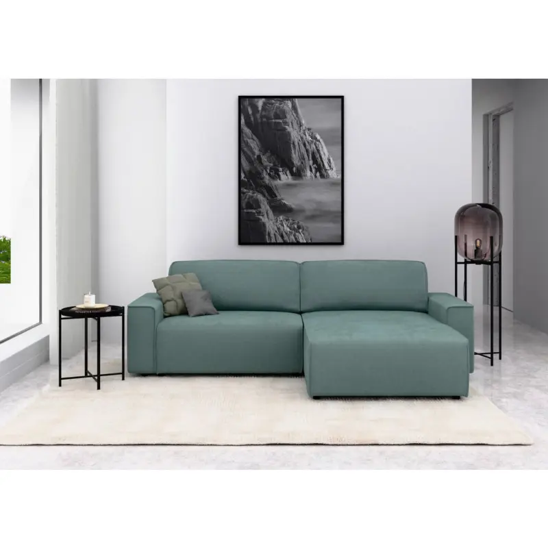 Ecksofa Chance in Struktur Mintgrau 265/164 cm