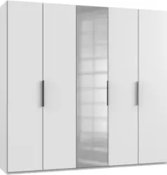 Dreht&uuml;renschrank Level 36A mit Spiegel ca. 250 cm Wei&szlig;