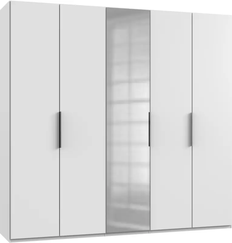 Dreht&uuml;renschrank Level 36A mit Spiegel ca. 250 cm Wei&szlig;