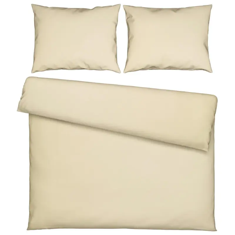 Bettw&auml;sche 3-teilig Uni Satin Satin 200/200 cm