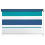 M&ouml;belix Doppelrollo Just Triple Blau, Grau, Wei&szlig; B: 80 cm