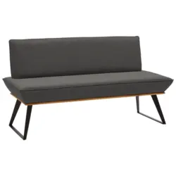 Sitzbank 140/87/64 cm in Schwarz, Eichefarben, Dunkelgrau