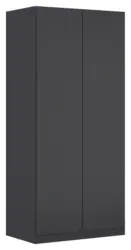 Dreht&uuml;renschrank COSTA ca.91x197x54cm Grau Metallic