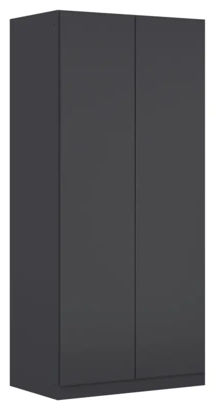 Dreht&uuml;renschrank COSTA ca.91x197x54cm Grau Metallic