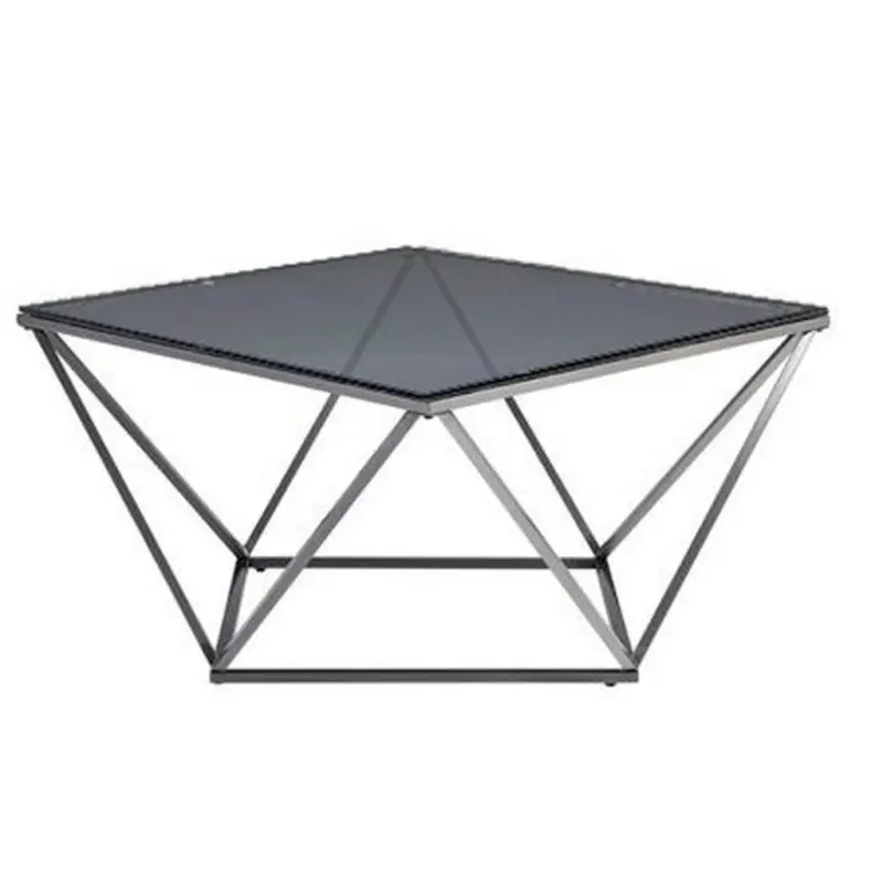 Couchtisch in Metall, Glas 80/80/45 cm