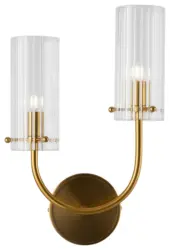 Wandleuchte Arco Messingfarben max. 40 Watt Wandlampe