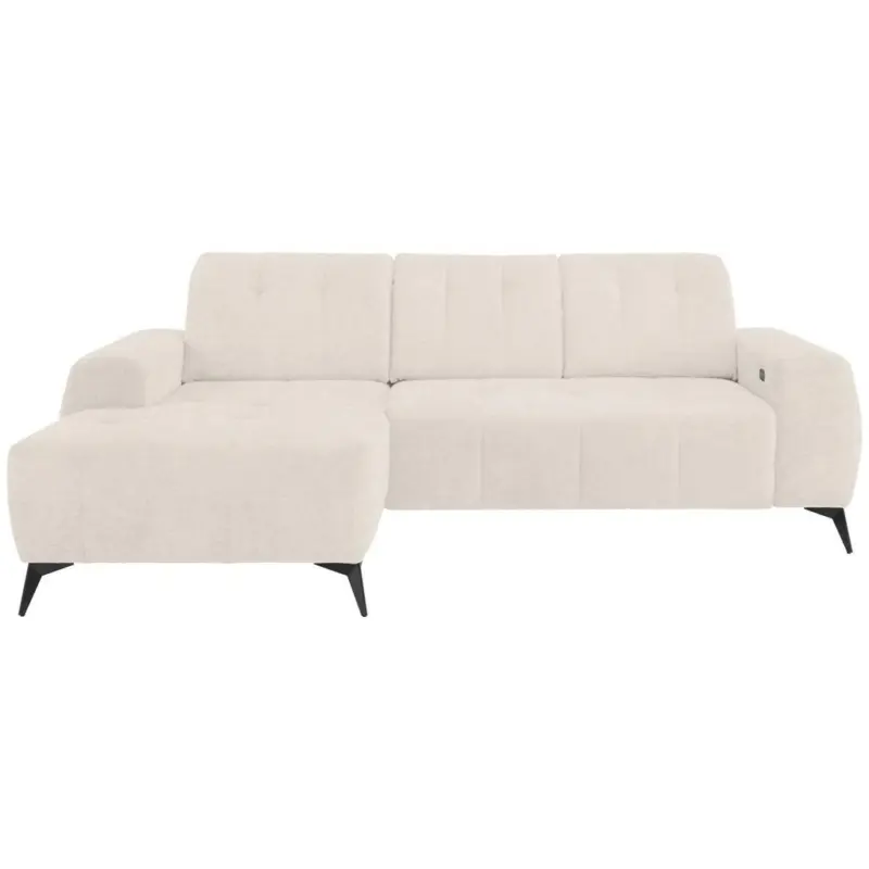 Ecksofa mit USB Anschluss Sano, Creme, S: 180x258 cm