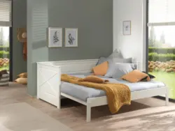 Ausziehbett "Pino", 90x200 cm, wei&szlig;